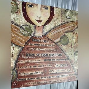Kelly Rae Roberts Collection Embrace the Change 16x16 Wall Art folk art